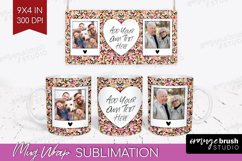 Heart Pattern Photo Mug Wrap PNG - Valentines Day Picture Product Image 1