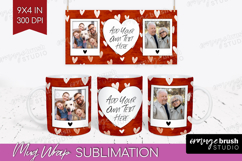Heart Pattern Photo Mug Wrap PNG - Valentines Day Picture Product Image 1