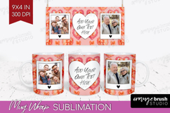 Heart Pattern Photo Mug Wrap PNG - Valentines Day Picture Product Image 1