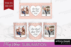 Heart Pattern Photo Mug Wrap PNG - Valentines Day Picture Product Image 1