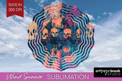 Neon Halloween Wind Spinner, Spooky Wind Spinner Sublimation Product Image 1