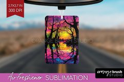 Neon Halloween Air Freshener Sublimation - Halloween Pattern Product Image 1
