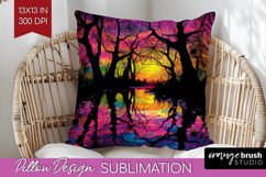 Neon Halloween Pillow Sublimation - Spooky Pillow Cover Product Image 1