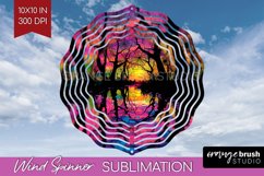 Neon Halloween Wind Spinner, Spooky Wind Spinner Sublimation Product Image 1