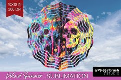 Neon Halloween Wind Spinner, Spooky Wind Spinner Sublimation Product Image 1