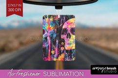 Neon Halloween Air Freshener Sublimation - Halloween Pattern Product Image 1