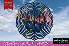 Neon Halloween Wind Spinner, Spooky Wind Spinner Sublimation Product Image 1