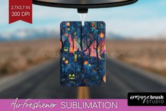 Neon Halloween Air Freshener Sublimation - Halloween Pattern Product Image 1