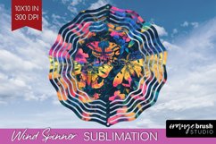 Neon Halloween Wind Spinner, Spooky Wind Spinner Sublimation Product Image 1