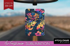 Neon Halloween Air Freshener Sublimation - Halloween Pattern Product Image 1
