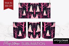 Neon Halloween Mug Wrap - Spooky Mug Sublimation Designs Product Image 1