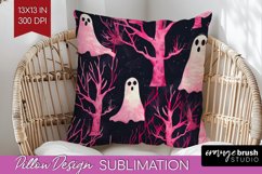 Neon Halloween Pillow Sublimation - Spooky Pillow Cover Product Image 1