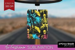 Neon Halloween Air Freshener Sublimation - Halloween Pattern Product Image 1