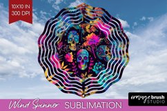 Neon Halloween Wind Spinner, Spooky Wind Spinner Sublimation Product Image 1