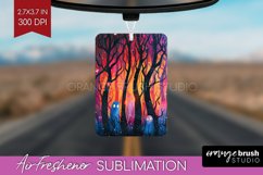 Neon Halloween Air Freshener Sublimation - Halloween Pattern Product Image 1