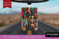 Neon Halloween Air Freshener Sublimation - Halloween Pattern Product Image 1