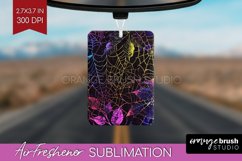 Neon Halloween Air Freshener Sublimation - Halloween Pattern Product Image 1