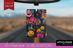 Neon Halloween Air Freshener Sublimation - Halloween Pattern Product Image 1