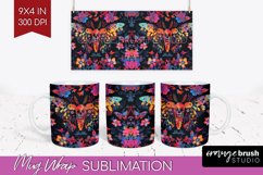 Neon Halloween Mug Wrap - Spooky Mug Sublimation Designs Product Image 1