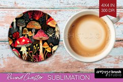 Neon Halloween Coasters - Spooky Round Coaster Sublimation Product Image 1