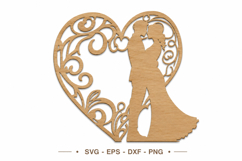 Romantic Couple Heart SVG Product Image 1