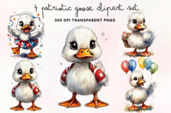 Patriotic Goose Clipart PNG Product Image 1