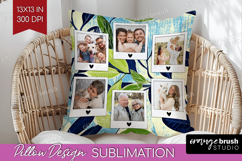 Eucalyptus Photo Pillow PNG - Botanical Picture Frame Pillow Product Image 1