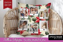 Poinsettia Christmas Photo Pillow PNG - Christmas Poinsettia Product Image 1