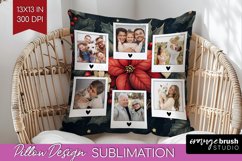 Poinsettia Christmas Photo Pillow PNG - Christmas Poinsettia Product Image 1