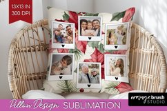 Poinsettia Christmas Photo Pillow PNG - Christmas Poinsettia Product Image 1
