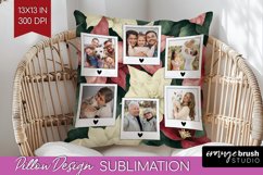 Poinsettia Christmas Photo Pillow PNG - Christmas Poinsettia Product Image 1