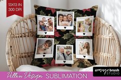 Poinsettia Christmas Photo Pillow PNG - Christmas Poinsettia Product Image 1