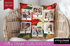 Poinsettia Christmas Photo Pillow PNG - Christmas Poinsettia Product Image 1