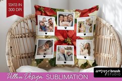 Poinsettia Christmas Photo Pillow PNG - Christmas Poinsettia Product Image 1