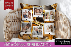 Rose Gold Photo Pillow PNG - Abstract Picture Frame Pillow Product Image 1