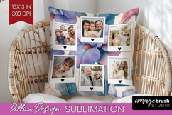 Floral Photo Pillow PNG - Sping Flowers Picture Frame Pillow Product Image 1