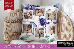 Floral Photo Pillow PNG - Sping Flowers Picture Frame Pillow Product Image 1