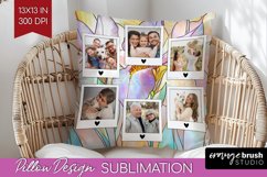Stained Glass Photo Pillow PNG - Flowers Picture Frame Cover Product Image 1