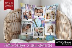 Stained Glass Photo Pillow PNG - Flowers Picture Frame Cover Product Image 1
