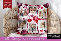 Valentines Day Photo Pillow PNG - Heart Picture Frame Pillow Product Image 1