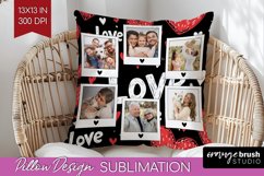 Valentines Day Photo Pillow PNG - Heart Picture Frame Pillow Product Image 1