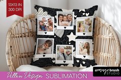 Valentines Day Photo Pillow PNG - Heart Picture Frame Pillow Product Image 1