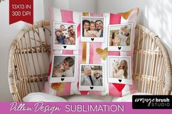 Valentines Day Photo Pillow PNG - Heart Picture Frame Pillow Product Image 1