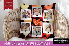 Valentines Day Photo Pillow PNG - Heart Picture Frame Pillow Product Image 1