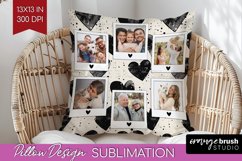 Valentines Day Photo Pillow PNG - Heart Picture Frame Pillow Product Image 1