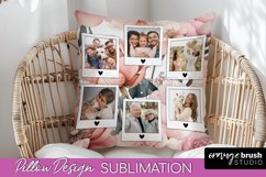 Family Photo Frame Pillow Sublimation - Floral Pillow Cover Product Image 1