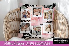 Family Photo Frame Pillow Sublimation - Floral Pillow Cover Product Image 1