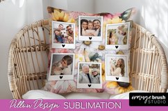 Family Photo Frame Pillow Sublimation - Floral Pillow Cover Product Image 1