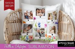 Wildflowers Photo Pillow PNG - Floral Picture Frame Pillow Product Image 1