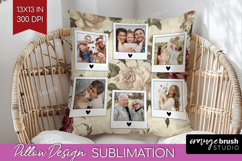 Floral Photo Pillow PNG - Peony Flower Picture Frame Pillow Product Image 1